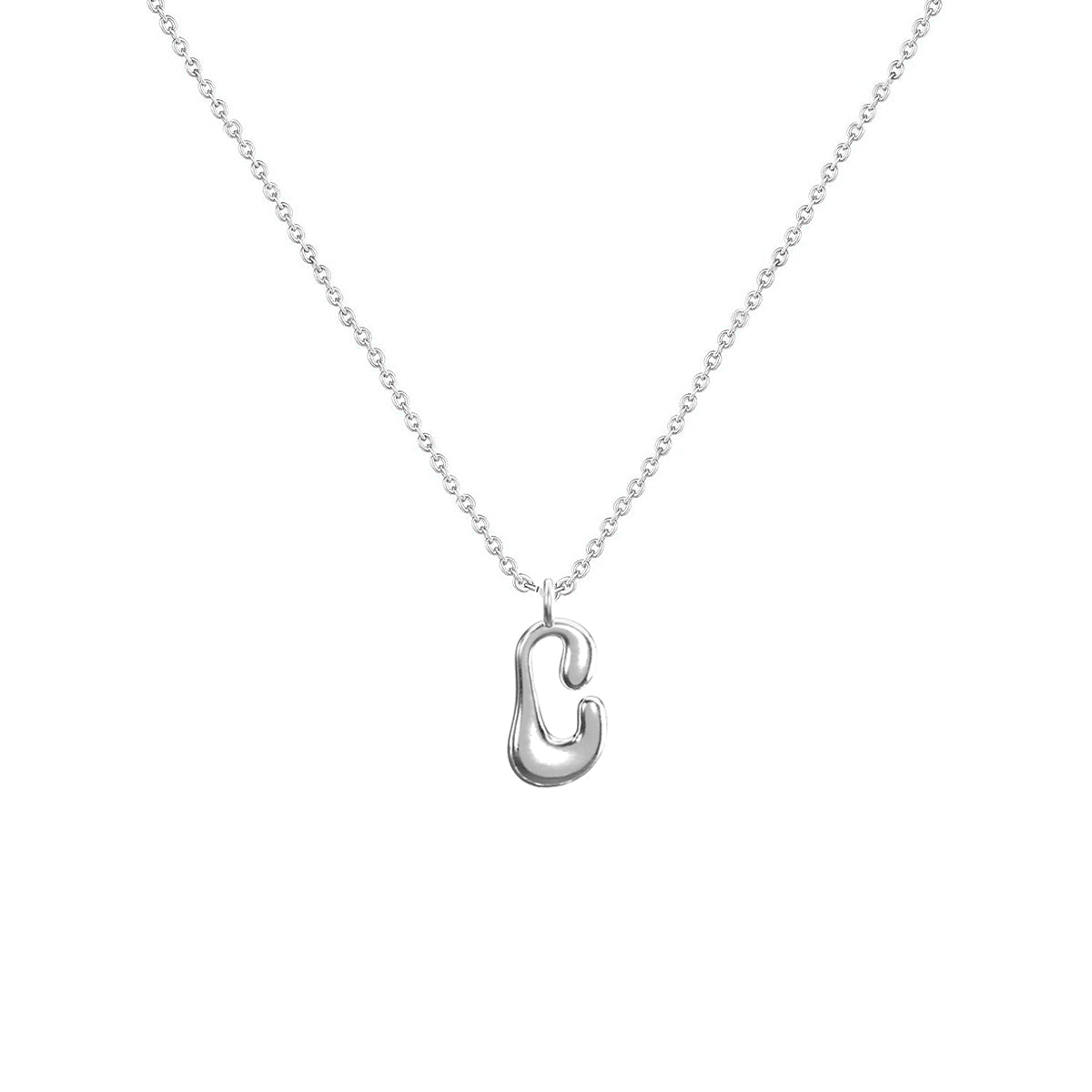 Cadena Con Dije Baño De Oro Collar Inicial Letra Colgante CBF01