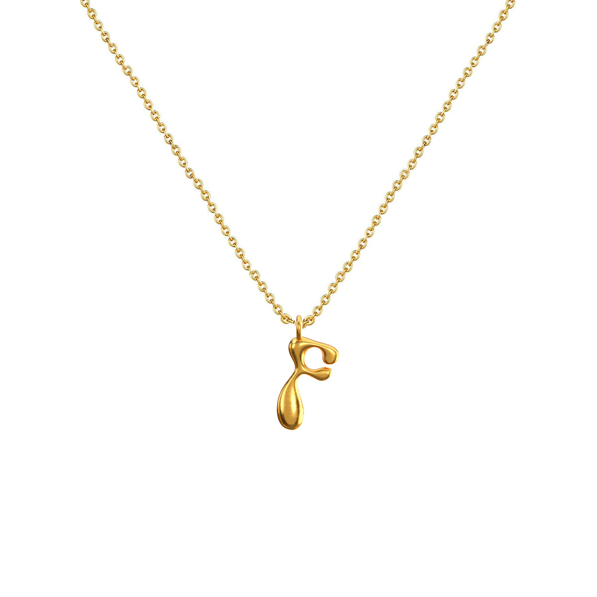Cadena Con Dije Baño De Oro Collar Inicial Letra Colgante CBF01