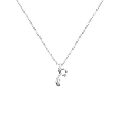 Cadena Con Dije Baño De Oro Collar Inicial Letra Colgante CBF01