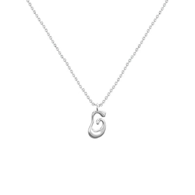 Cadena Con Dije Baño De Oro Collar Inicial Letra Colgante CBF01