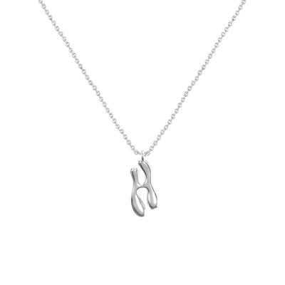 Cadena Con Dije Baño De Oro Collar Inicial Letra Colgante CBF01