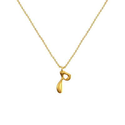 Cadena Con Dije Baño De Oro Collar Inicial Letra Colgante CBF01