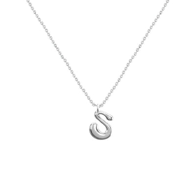 Cadena Con Dije Baño De Oro Collar Inicial Letra Colgante CBF01