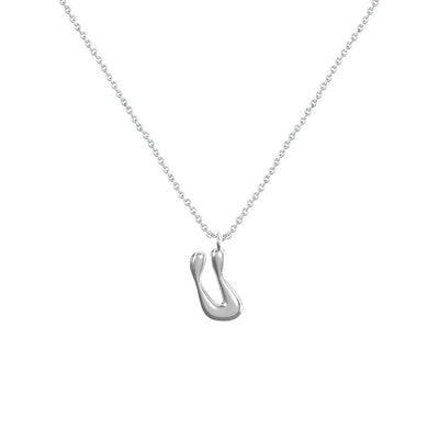 Cadena Con Dije Baño De Oro Collar Inicial Letra Colgante CBF01