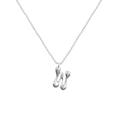 Cadena Con Dije Baño De Oro Collar Inicial Letra Colgante CBF01