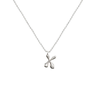 Cadena Con Dije Baño De Oro Collar Inicial Letra Colgante CBF01