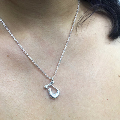 Cadena Con Dije Baño De Oro Collar Inicial Letra Colgante CBF01