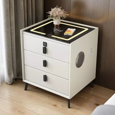Mesa De Noche Inteligente Con Bonica Tres Cajones 4059
