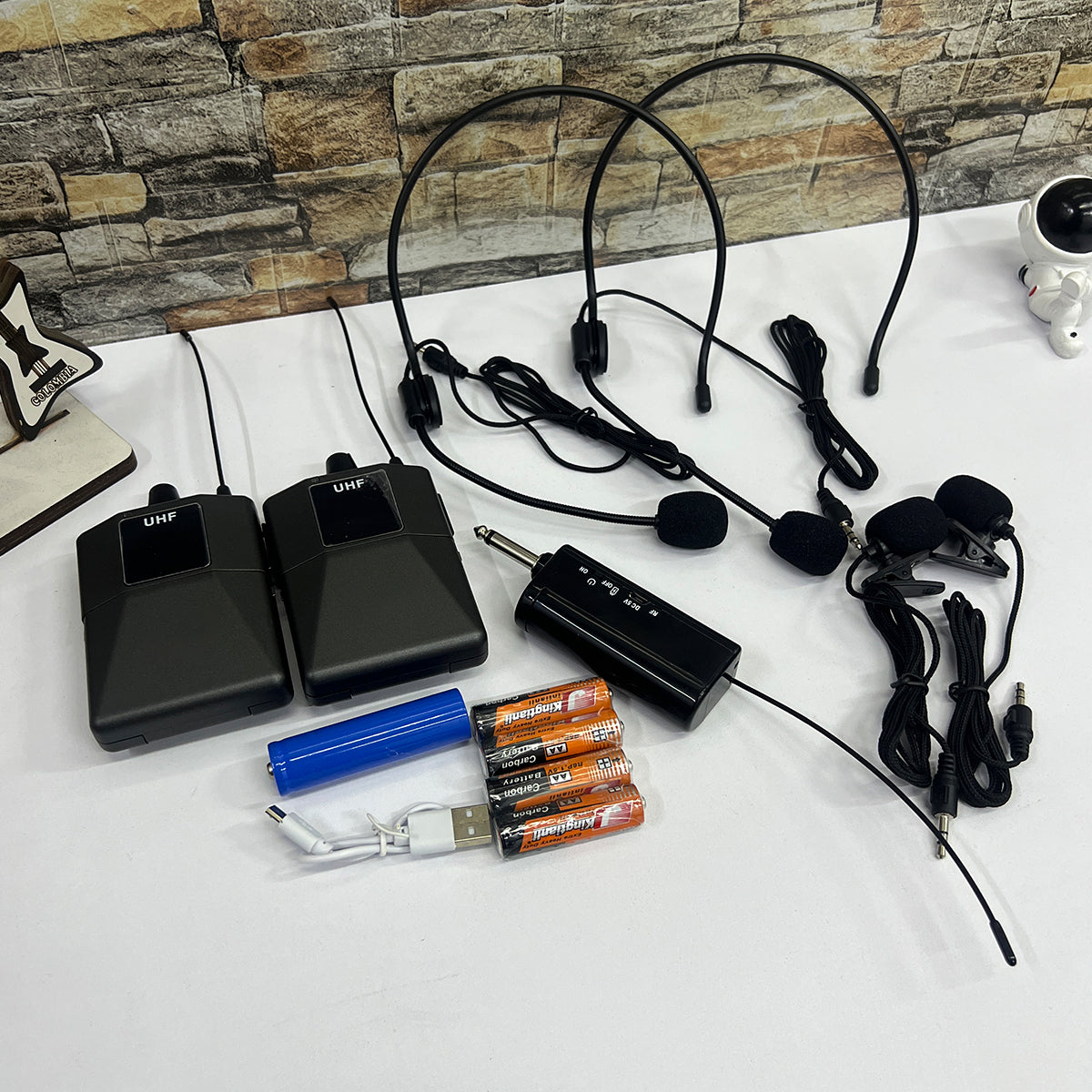 Micrófonos Inalámbricos Dual UHF Transmisor Profesional DX-200H