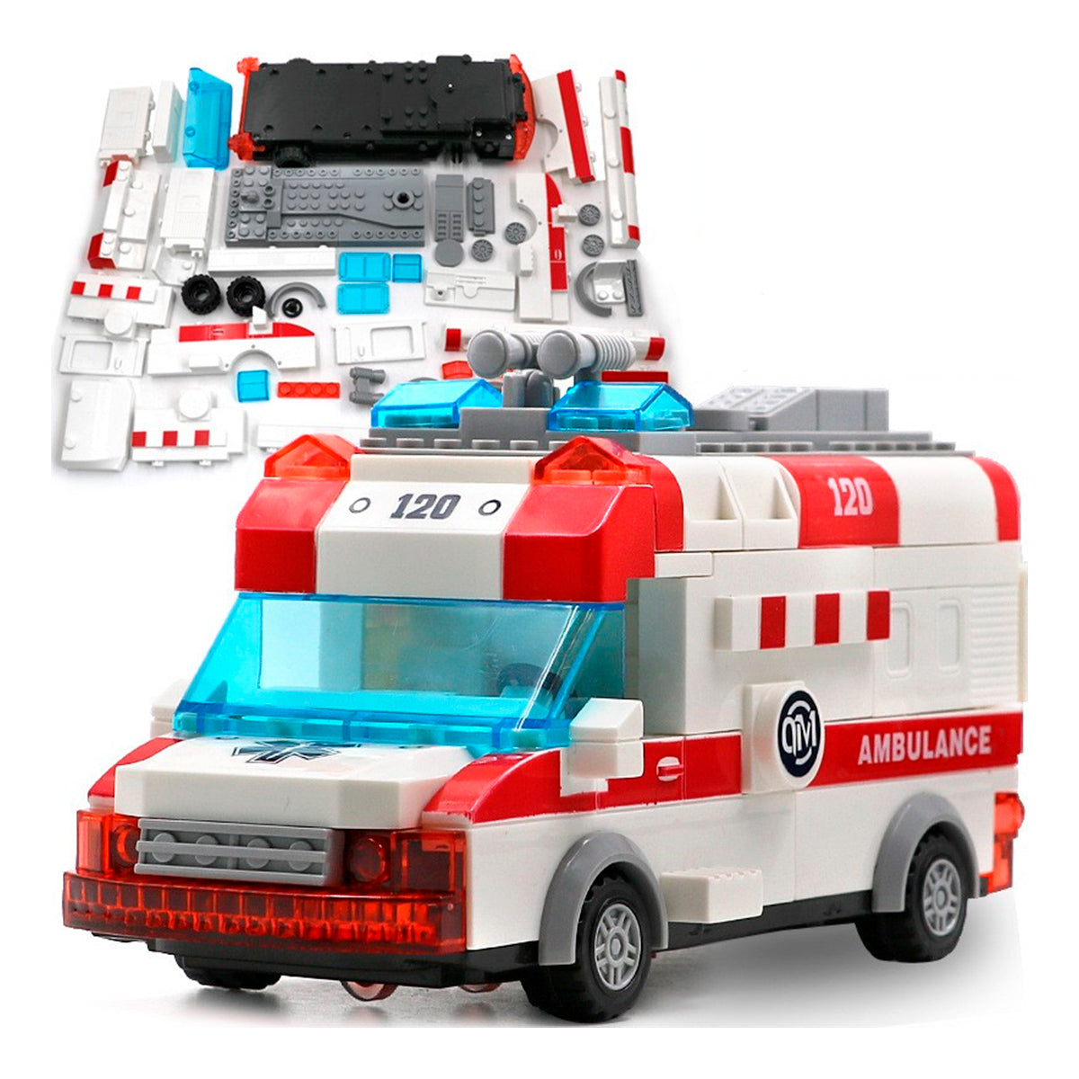 Camión Policía Ambulancia Bloques De Construcción 89-166B