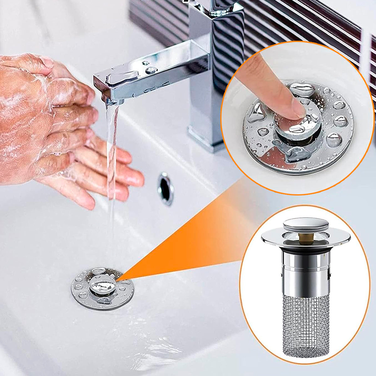 Tapón Para Fregadero Lujo drenaje cocina Baño Filtro JL01