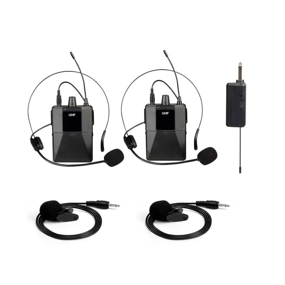 Micrófonos Inalámbricos Dual UHF Transmisor Profesional DX-200H