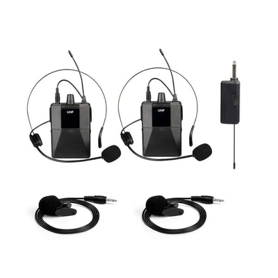 Micrófonos Inalámbricos Dual UHF Transmisor Profesional DX-200H