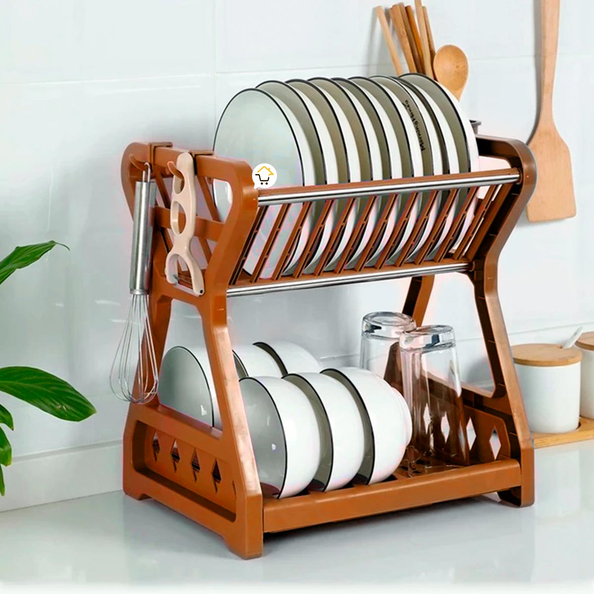 Escurridor Platos Locero 2 Niveles Organizador Tazas Vasos COCI124