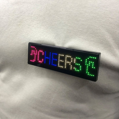 Letrero LED Multicolor Personal Escarapela Luminosa Programable LB4C