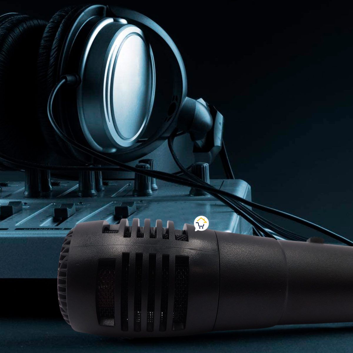 Micrófono Alámbrico Para Parlante Cabina Karaoke VSSM1817