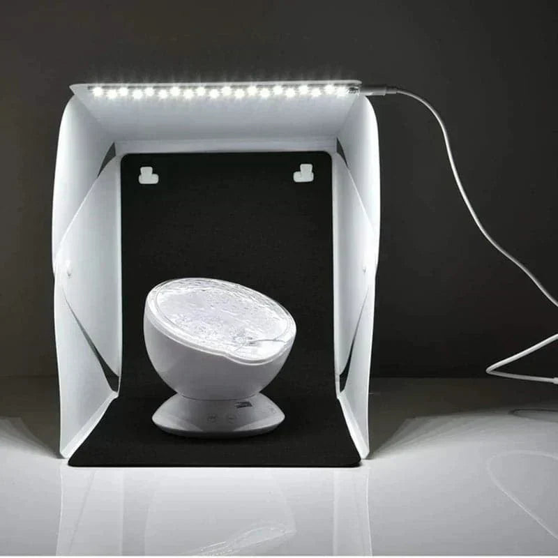 Mini estudio fotográfico plegable con luz led