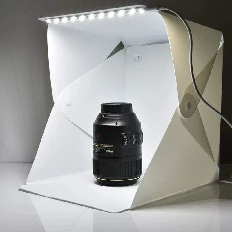 Mini estudio fotográfico plegable con luz led