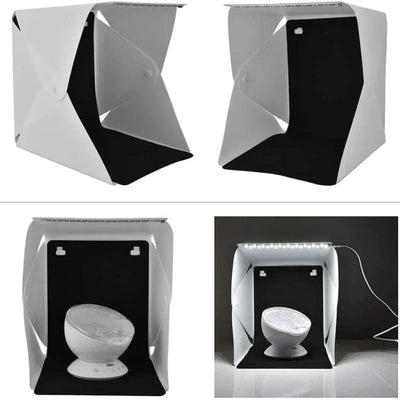 Mini estudio fotográfico plegable con luz led