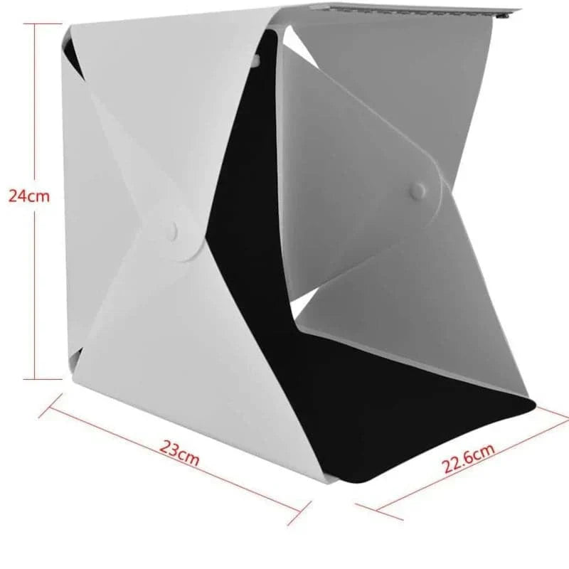 Mini estudio fotográfico plegable con luz led
