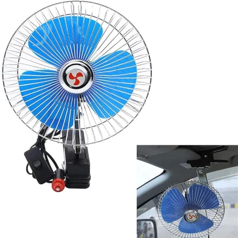 Mini ventilador portátil giratorio para carro de 12V