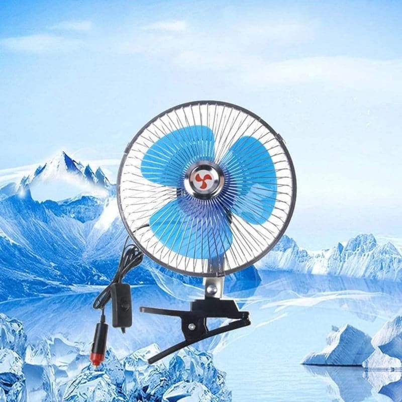 Mini ventilador portátil giratorio para carro de 12V