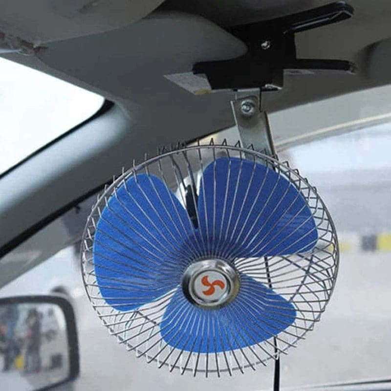 Mini ventilador portátil giratorio para carro de 12V
