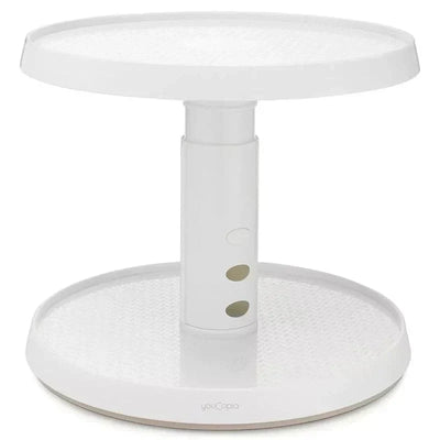 Organizador de cocina con doble bandeja giratorio ajustable