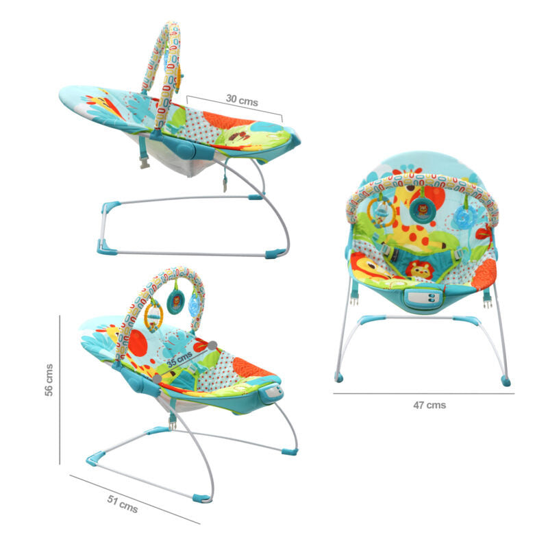 Silla Bouncer Musical Azul Pb2003 Premium Baby