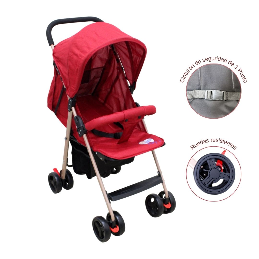 COCHE PASEADOR 568 BABY KAYS ROJO