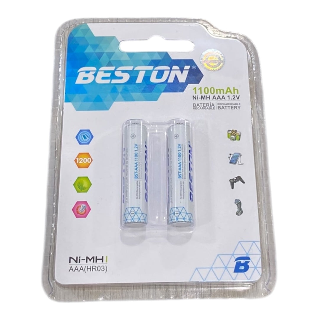 Pilas Beston Recargables BST-AAA1100X2