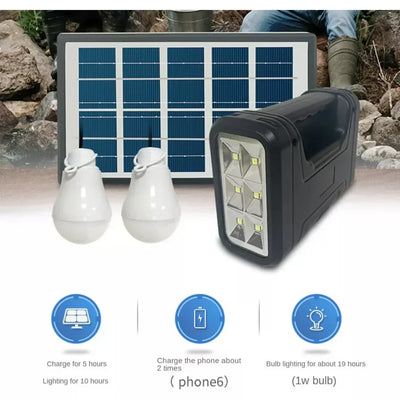 Planta Solar Con Radio Portátil Y Tres Bombillas BP-L131S