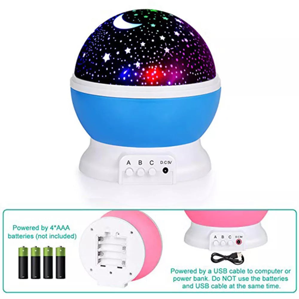 Lampara Rotatoria Proyector Cielo Estrellas giratoria