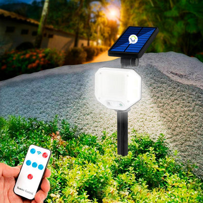 Reflector Solar Lámpara Jardín Sensor Movimiento Control Remoto XF706