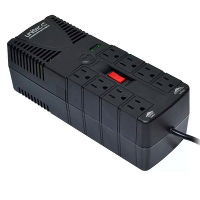 Regulador de Voltaje UNITEC U-1200 8 Tomas