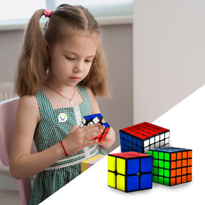 Set X4 Cubo Rubik Engranaje Habilidad Rompecabezas EQY525