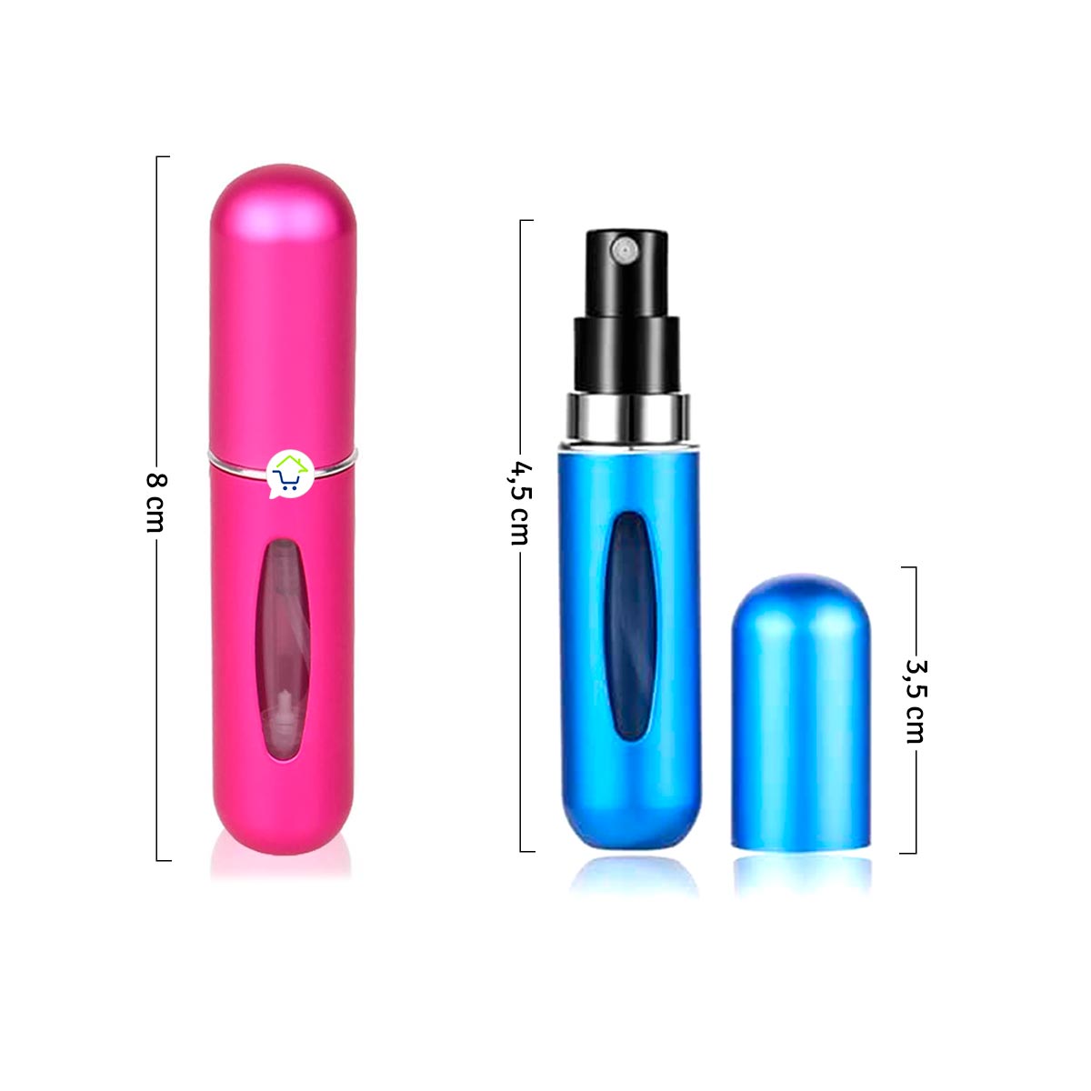 Set x2 perfumeros Recargable Atomizador Viajero Portátil 5ML