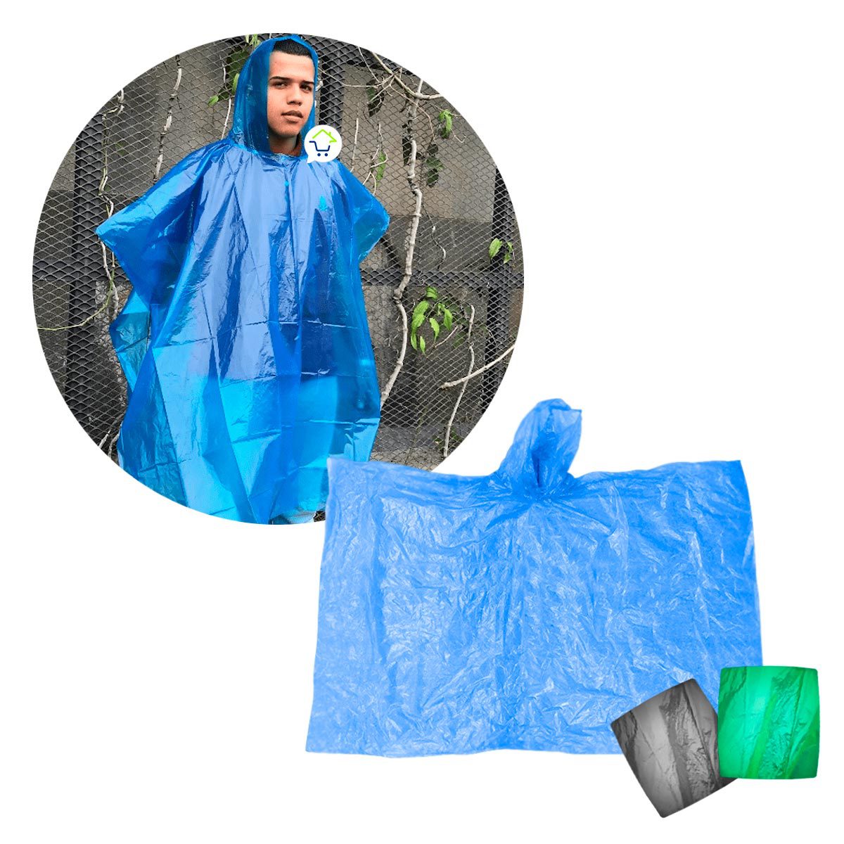 Set x3 Impermeables Poncho Capa Desechable IMCC01