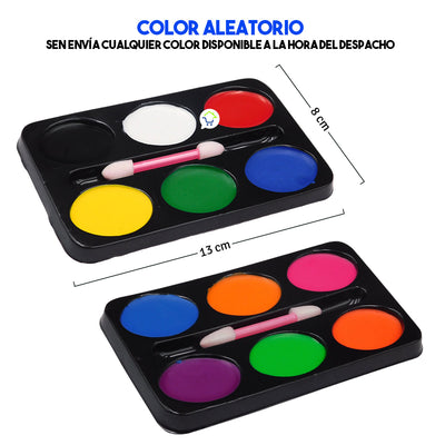 Set X 2 Pinta Caritas 6 Colores Maquillaje Halloween 0771