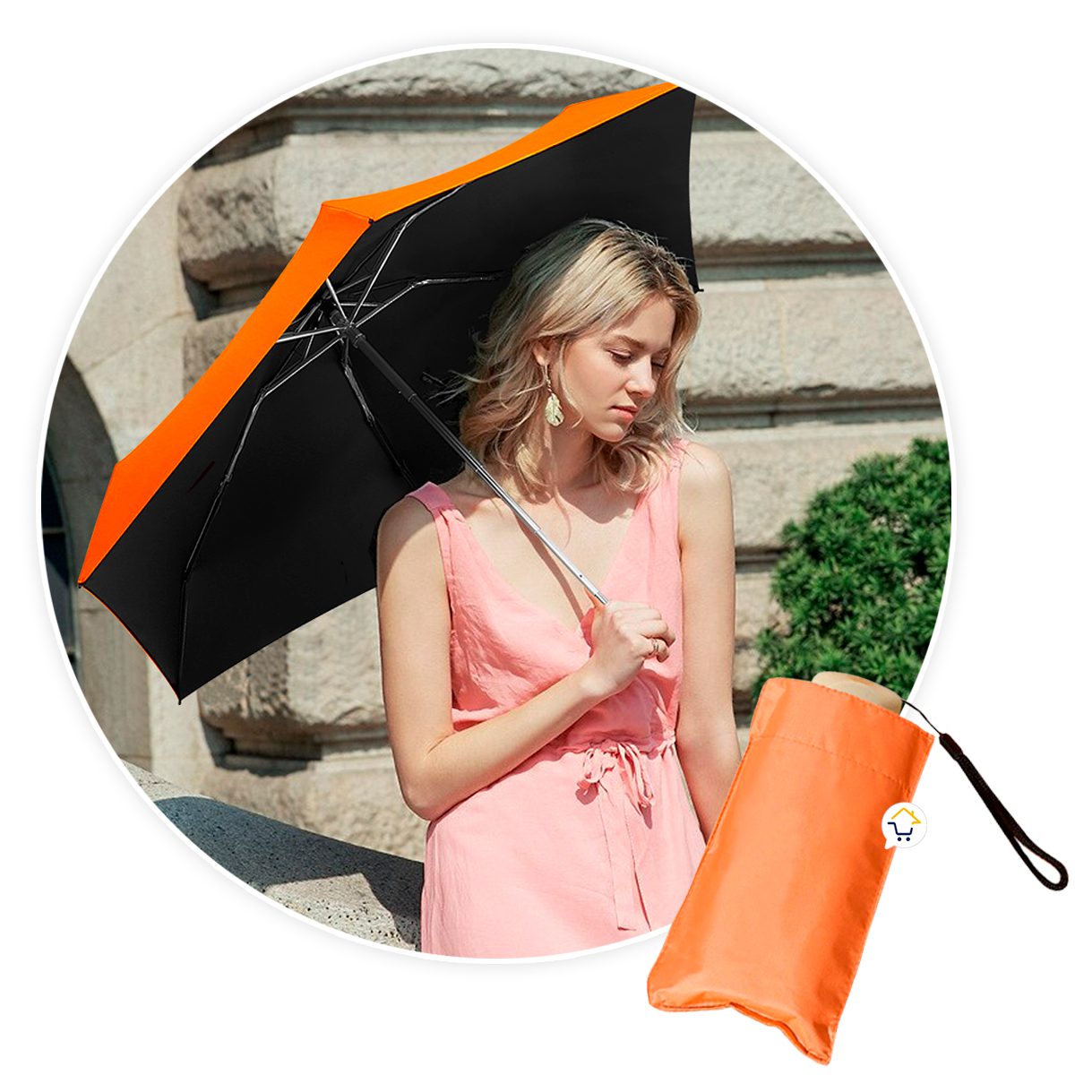 Sombrilla Anti-UV Manual Paraguas portátil Lluvia GM220216