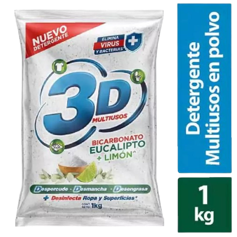 DETERG 3D 1000G EUCALIPTO+LIMON POLV