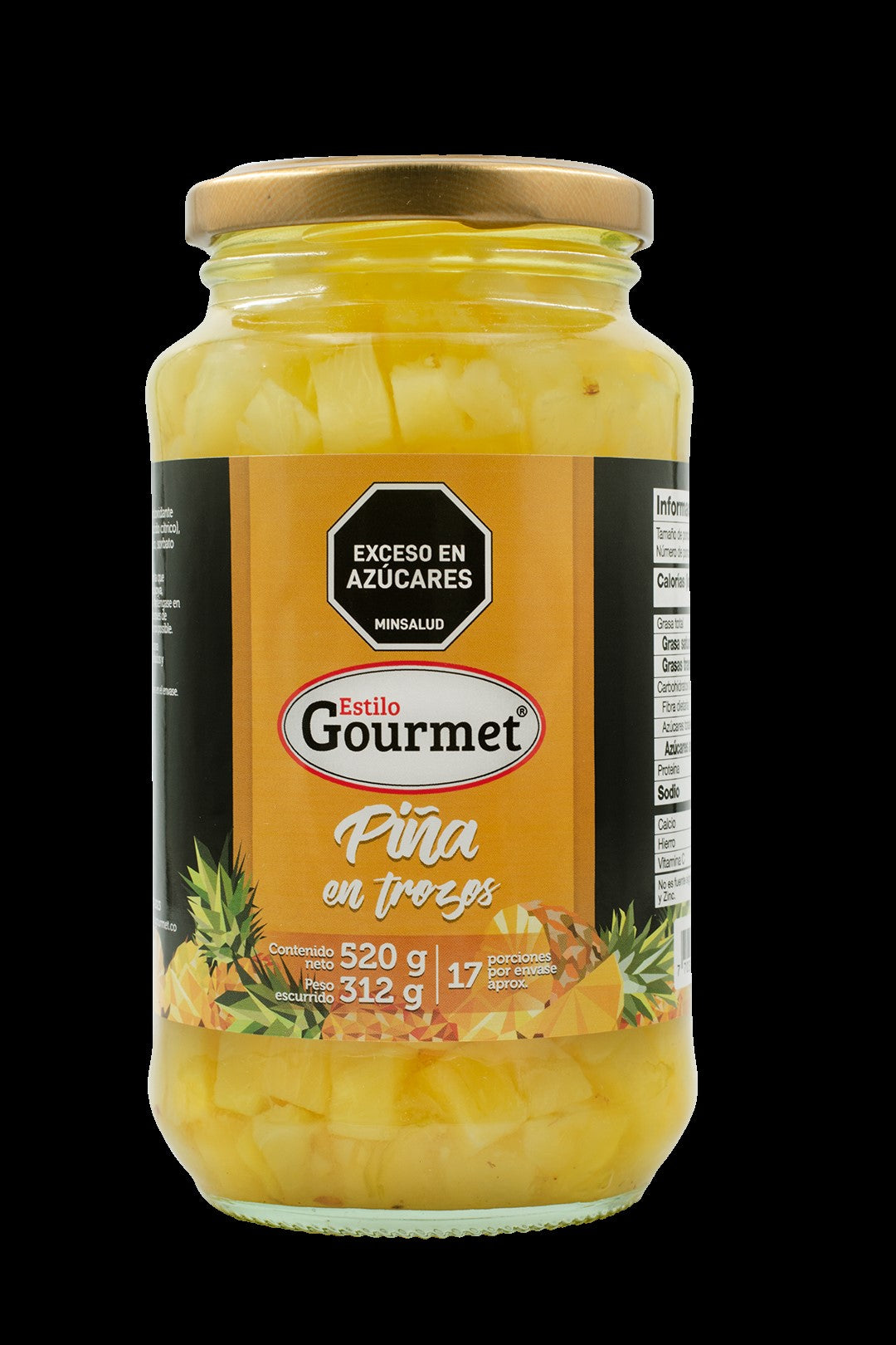 PIÑA  ESTILO GOURMET  520G TROZOS