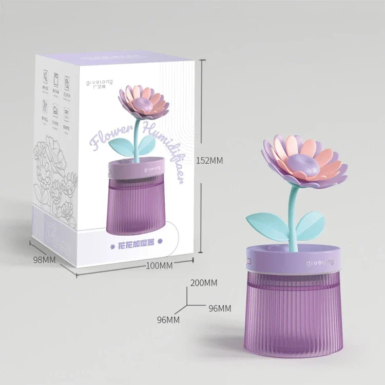 Humidificador USB con forma de flor para el hogar, la oficina y la residencia estudiantil