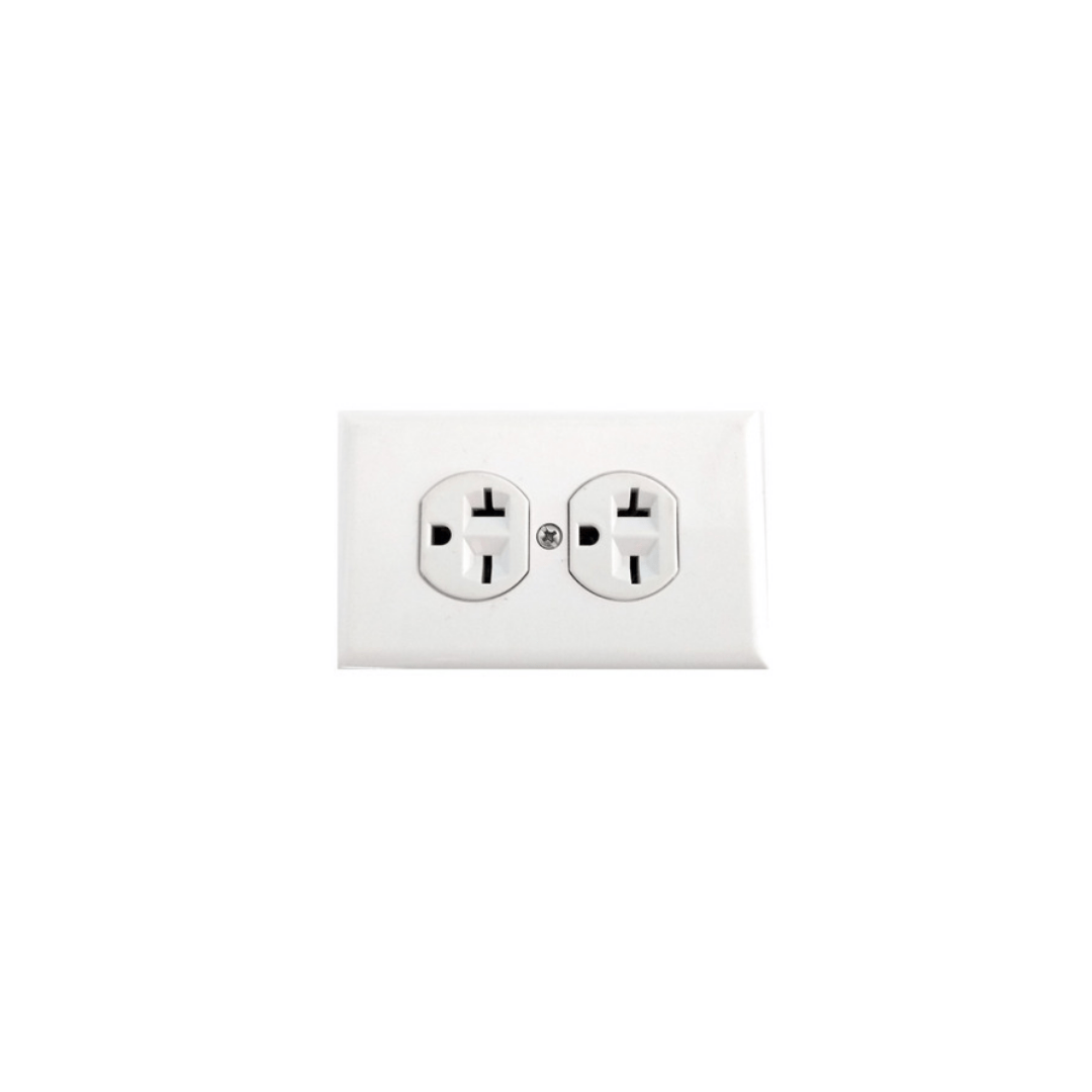 TOMA DOBLE 20AMP CON TAPA CILES 144011-B