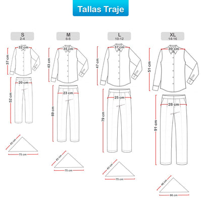 Traje Típico Niño Disfraz Feria Flores X6 Piezas Et000018
