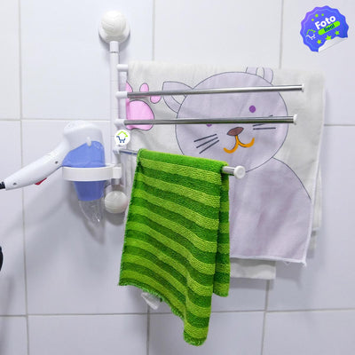 Toallero Organizador Baño Sin Perforar Ahorra Espacio OR207