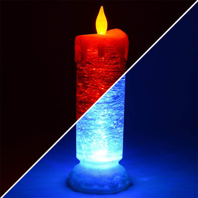 Vela Decoración Navidad Luz Led Cambia De Color S-100