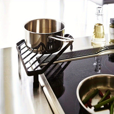 1/2 piezas de estante triangular anti-escaldaduras para encimera de cocina y esquina de pared - soporte aislado para ollas, colgador para secar platos, organizador de almacenamiento de estufa - accesorio de cocina