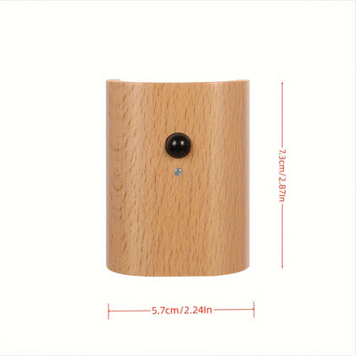 1 pieza de luz nocturna de escalera moderna de madera, accionada por batería recargable, con sensor de movimiento y LED, ideal para pasillos, techos, sótanos, armarios y cajones - Diseño temático espacial con iluminación ajustable, batería recargable, no