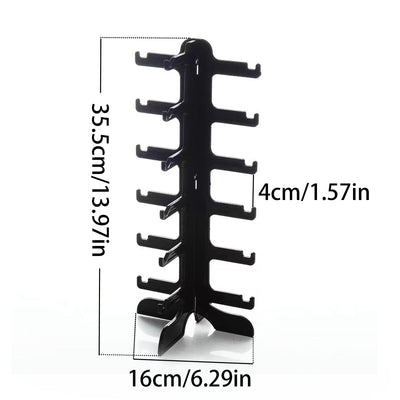 1pieza Negro 6 Pares de Soporte de Gafas de Plástico para Hombre y Mujer, Almacenamiento de Gafas de Sol, Soporte de Visera, Almacenamiento de Gafas en el Mostrador de la Tienda, Torres de Joyería